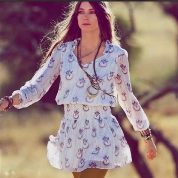 NWOT Free People Wild Horses Dreamcatcher minidress - Picture 1 of 7